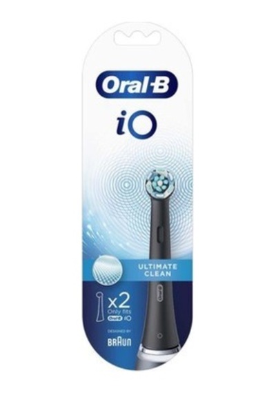 Oral-b Io Ultimate Clean Siyah Diş Fırçası Yedek Başlığı 2 Adet Florürsüz Ve Bpa İçermez