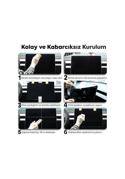 Tesla Model X/model S Araçlar İle Tam Uyumlu Kolay Kurulum Parlak Ekran Koruyucu Belirtilmemiş
