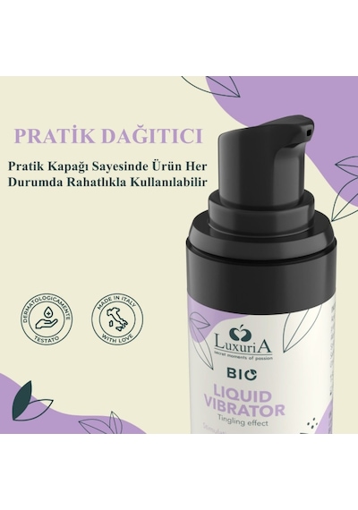 İntimateline Luxuria Bıo Sıvı Vibratör 15 Ml Kayganlaştırıcı Jel