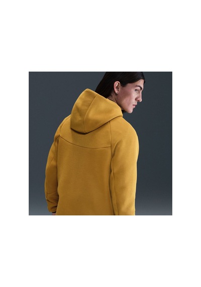 Nike Tech Fleece Tam Fermuarlı Kapüşonlu Sarı