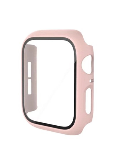 Apple Watch 40mm Uyumlu Camlı Kasa Ekran Koruyucu - Pembe