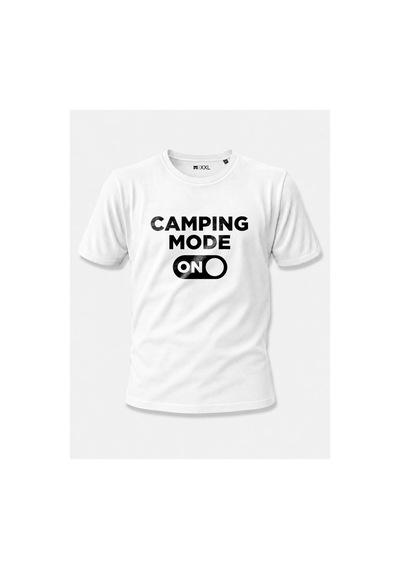 North Whiskers Camping Mode On Baskılı %100 Pamuklu Unisex Lacivert Kamp Tişörtü Beyaz - 875041596 Beyaz - 875041596 Beyaz