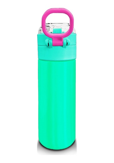 Coral High Kids Pembe Su Yeşili Pipetli Ve Direkt İçim Çelik Termos 500 Ml 31825 Su Yeşili