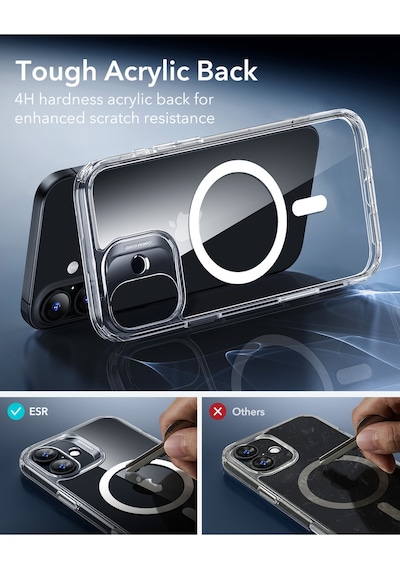 Esr Apple Uyumlu iPhone 17 Classic Hybrid Magsafe Kılıf - Kamera Kontrol Buton - Şeffaf Transparent