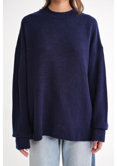 Hiccup Mixray Oversize Triko Kazak Lacivert