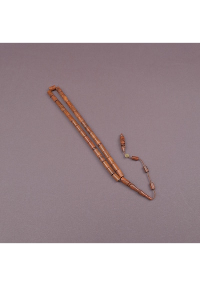 Yılan Ağacı Usta İşi İmzalı Kesme Kesim 6.5x10.5mm Tesbih