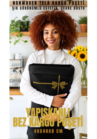 Yapışkanlı Hediye Ambalajı Hediye Paketi Hediye Çantası Nonwoven Bez Çanta Kargo Poşeti Şık Estetik