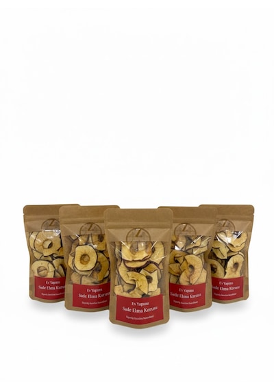 %100 Doğal Sade Elma Kurusu 5 Li Avantaj Paketi 5 X 50 G 250 G