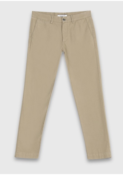 Ramsey Haki Düz Dokuma Regular Fit Casual Yün Karışımlı Pantolon