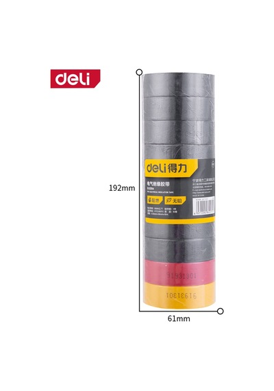 Delı Elektrik Bandı 0.13mm X 18mm X 10m İzolasyon Bandı Çeşitli Renk 10 Luset