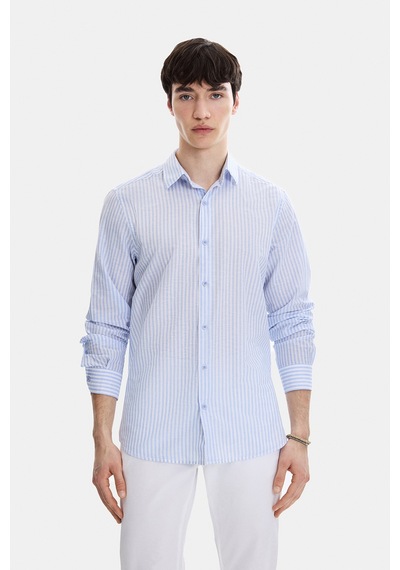 Backandbond Mavi Regular Fit Modern Gömlek