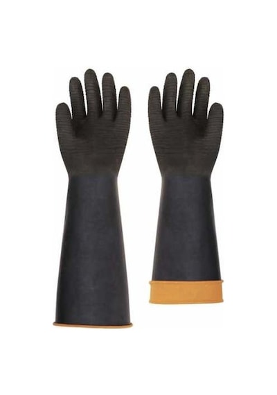 Kauçuk Eldiven Hava Ve Sıvı Geçirmeyen Yağlı Ortam Eldiveni Starline H2-45 No 11