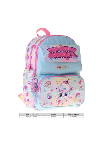 Kaukko Kids Kız Çocuk Sen Benim Sihrimsin Baskılı Okul Çantası - Pembe - Magic - L5283