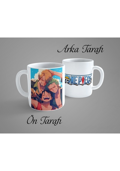 One Piece Monster Trio Porselen Kupa Bardak Beyaz