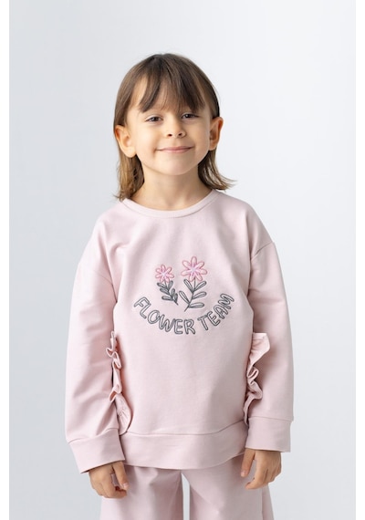 Zeyland Kız Çocuk Nakış Detaylı Sweatshirt-pembe Pembe