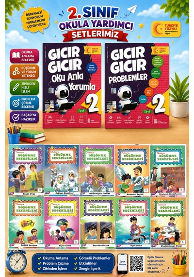 2.sınıf Oku Anla Yorumla + Problemler + Düşünme Becerileri Hikaye Seti