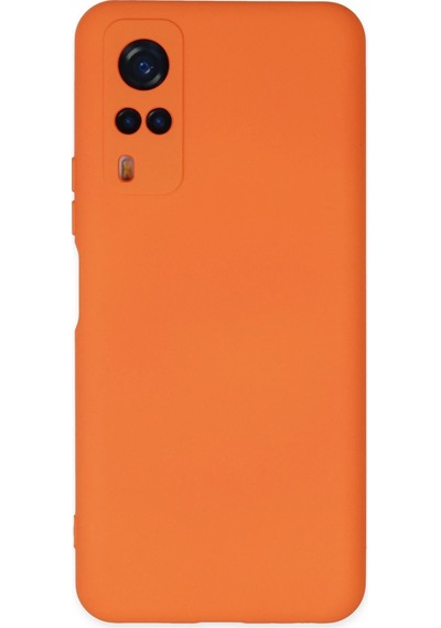 Cosmotex Newface Vivo Y53s Kılıf Nano İçi Kadife Silikon - Turuncu