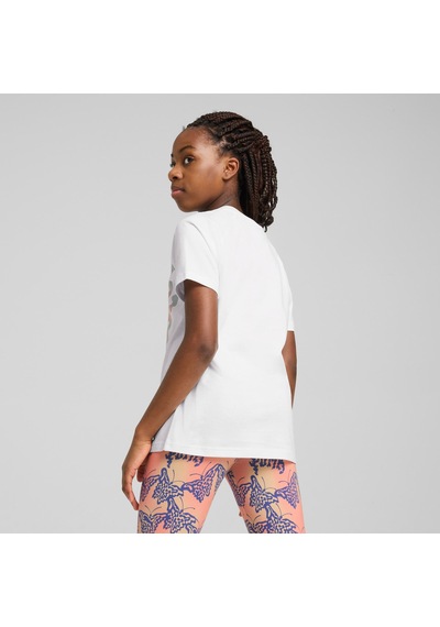 Puma Butterfly Vıbe Genç Logolu Antrenman Tişörtü 629884 02 - Beyaz