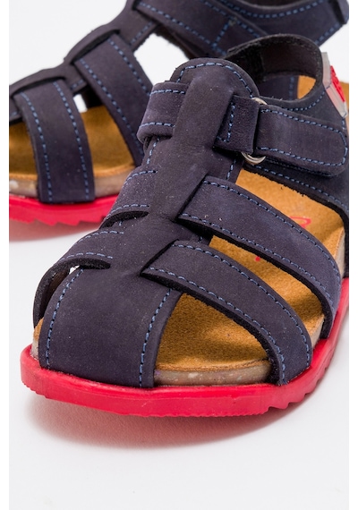 Mnpc Unisex Çocuk Lacivert Hakiki Deri Mantar Tabanlı Günlük Çocuk Sandalet 25y2s10048324 Lacivert