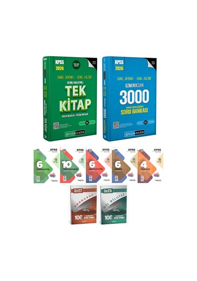 Pegem + Anla Kazan 2026 Kpss Gygk Tek Kitap Konu 3000 Soru Marka Deneme Anla Kazan Deneme 9 Lu Set