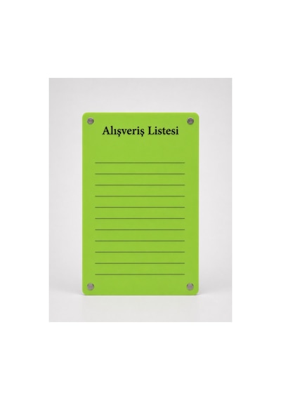 Alışveriş Listesi Yazı Tahtası - Silinebilir Kalemli Buzdolabı Not Panosu - 2 Adet Kalemli Sürpriz Hediyeli 41359092