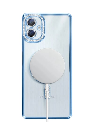 Samsung Galaxy A06 Joke Simli Magneticsafe Kılıf - Mavi 0.2M-Çok Renkli