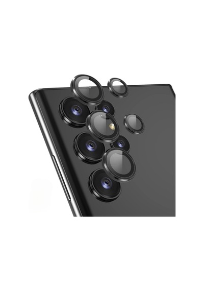 Nettech Samsung Galaxy S25 Ultra Uyumlu Safir Lens Kamera Cam Koruyucu - Siyah