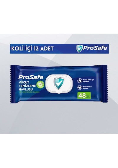 Yetişkin,hasta Vücut Temizleme Havlusu Paket Içi Adet: 48 Koli Içi Adet:12