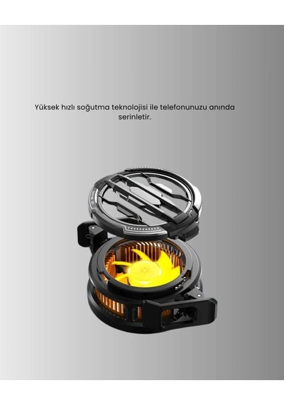 Taşınabilir Telefon Soğutucu 15w 7 Kanatlı Fan İle Oyun Performansı