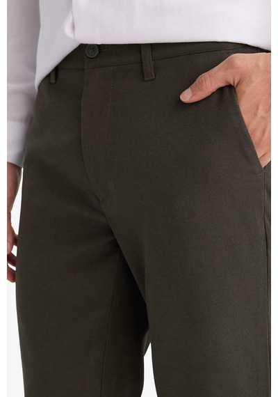 Defacto Erkek Pamuklu Smart-casual Pantolon G1076ax26spkh244 Haki-kh244
