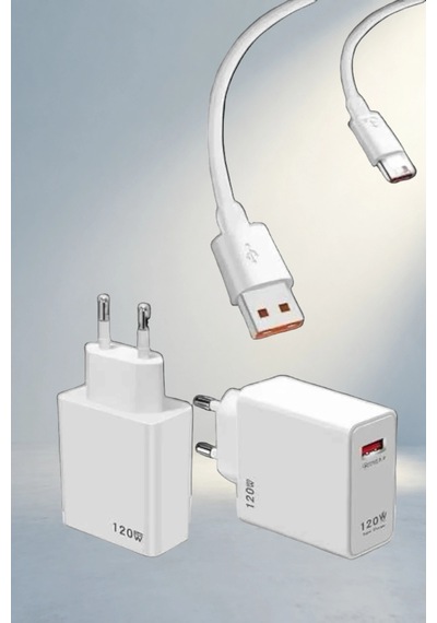 Hızlı Şarj Cihazı 120w Type-c Uyumlu Seyahat İçin
