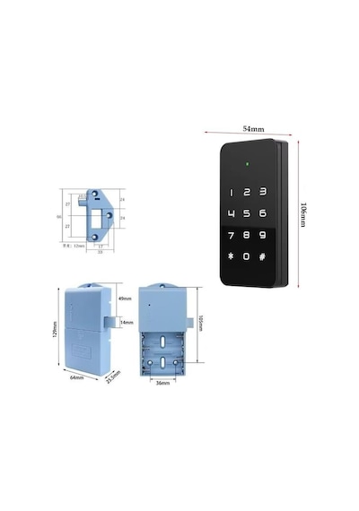 Powermaster Pm-26728 Rfıd Ve Tuş Panelli Dijital Elektronik Kapı Dolap Kilidi 2'li Paket