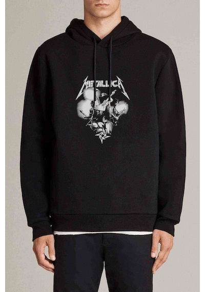 Metallica Kill Em Metal Rock Music Baskılı Siyah Erkek Sweatshirt