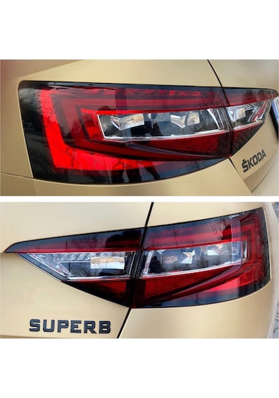 Skoda Superb Stop Çerçeve Sticker-Kolay Uygulama-Uzun Ömürlü