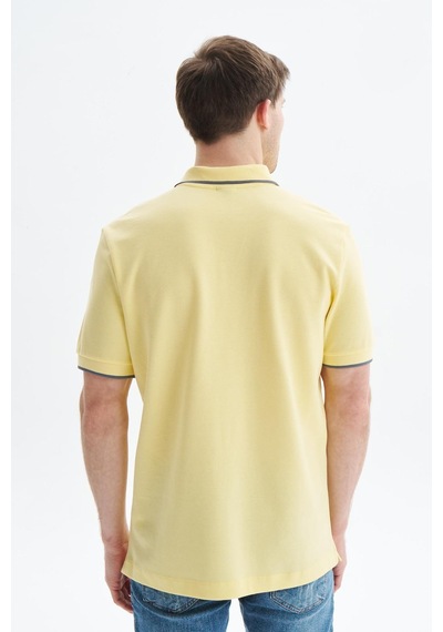 AR-MA Arma Erkek Regular Fit Basic % 100 Pamuk Pike Polo Yaka Tişört Y29374353802 Sarı