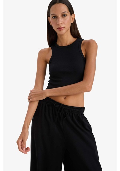 DeFacto Fitted Halter Yaka Fitilli Kaşkorse Atlet U0357AZ25SMBK81
