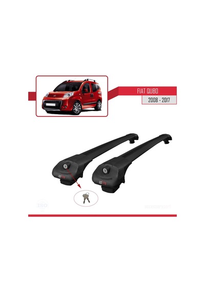 Fiat Qubo 2008-2017 Arası İle Uyumlu Ace-1 Ara Atkı Tavan Barı Siyah