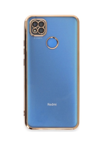 Xiaomi Redmi 9c Kılıf Razer Lensli Silikon - Gold Hf-750