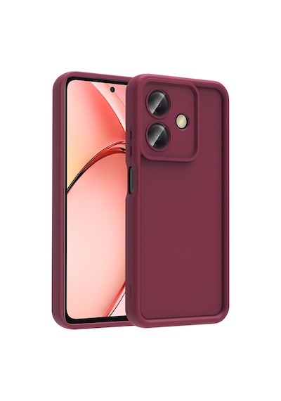 Oppo A3 Kılıf Kamera Korumalı Kalın Silikon Üstün Koruma Pazarplus Mürdüm