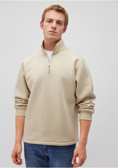 Mavi - Dik Yaka Bej Sweatshirt 0s10016-70322 Bej
