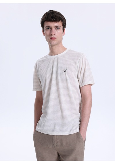 Fabrika Bej Erkek Relaxed T-shirt F6sm-tst 2101