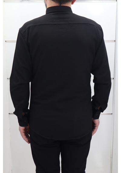 Becces Dmctekstil Erkek 007 Düz Spor Kesim Dar Kalıp Cepsiz Uzun Kollu Yazlık Keten Gömlek Siyah Becces Dmctekstil Erkek 007 Düz Spor Kesim Dar Kalıp Cepsiz Uzun Kollu Yazlık Keten Gömlek Siyah