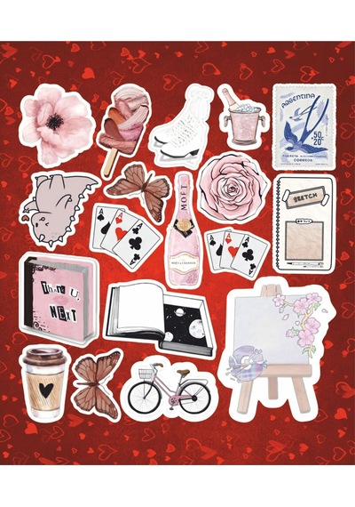 Sweety Temalı Sticker Seti Laptop Ajanda Pc Tablet Telefon Defter Etiket Bullet Journal Diğer