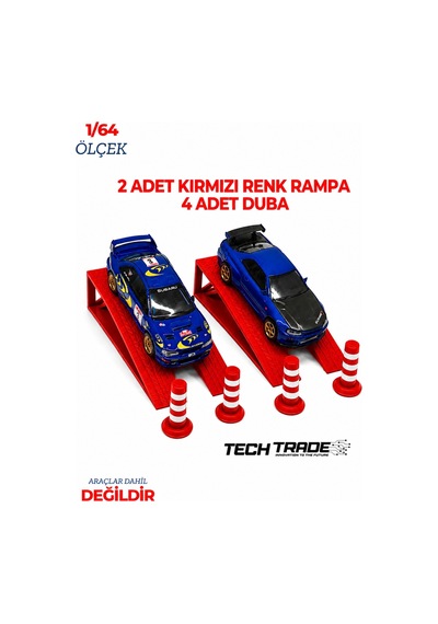 1/64 Ölçek Diorama 2 Adet Kırmızı Rampa + 4 Adet Duba