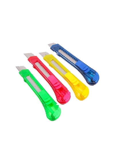 Küçük Maket Bıçağı El İşi Hobi Maket Bıçağı 4 Adet Falçata Tesisat Kablo Hobi Bıçağı