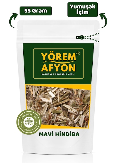 Yörem Afyon Meşhur Tunceli Dağ Eteklerinden Toplanmış Mavi Hindiba Otu, Mavi Kantaron Cichorium Intybus 35gr