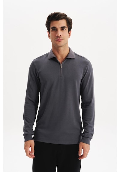 AR-MA Arma Erkek Basic Slim Fit Fermuarlı Polo Yaka Sweatshirt İnce Modal Pamuk Elastan Karışımlı Örme İnterlok Kumaş K30554989002 Gri AR-MA Arma Erkek Basic Slim Fit Fermuarlı Polo Yaka Sweatshirt İnce Modal Pamuk Elastan Karışımlı Örme İnterlok Kumaş K30554989002 Gri