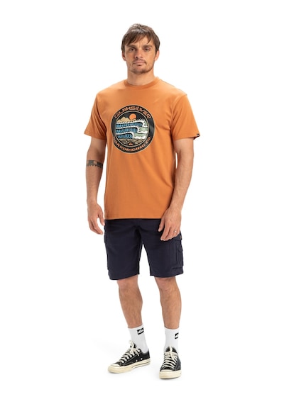 Quiksilver Ev Three Seas Ss Bakır Rengi Erkek Kısa Kol Gömlek 000000000102115109 Kahverengi