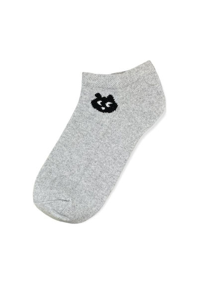 Footmania 3 Çift Kedi Desenli Kadın Patik Çorap Seti Beyaz