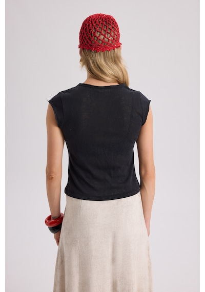Bohemai Kensal Dar Kesim Siyah T-shirt SIYAH